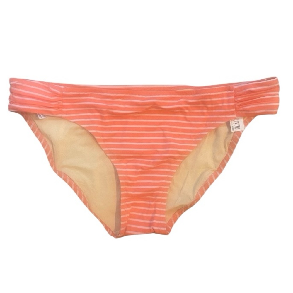 Amazon Essentials Coral Striped High Waist Swim Bottoms XXL